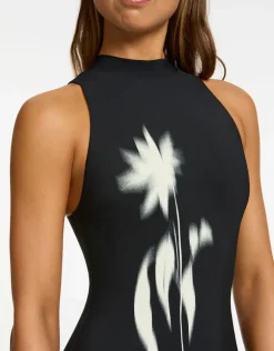 Elora High Neck Swimsuit - Black