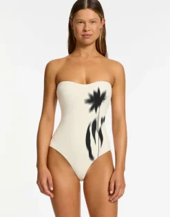 Elora Infinity Bandeau Swimsuit - Cream