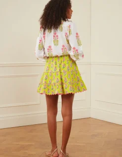 Elsie Mini Skirt - Lime Tulip