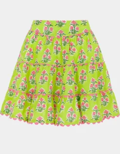 Elsie Mini Skirt - Lime Tulip
