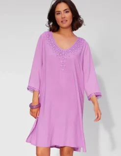 Embroidered Tunic - Violet