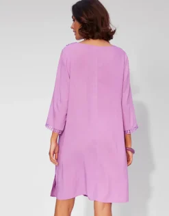 Embroidered Tunic - Violet