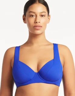 Essentials Underwired C/D Cup Bikini Top - Cobalt