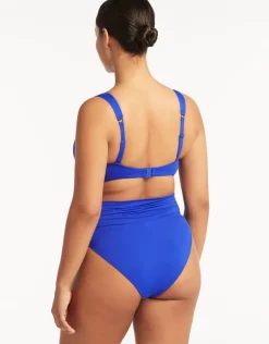 Essentials Wrap High Waist Bikini Pant - Cobalt