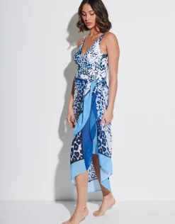 Ethnic Palm Sarong - Blue