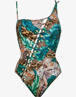 Exotica Laced One Shoulder Swimsuit