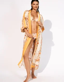 Exuberance Buttoned Maxi Shirt - Solar