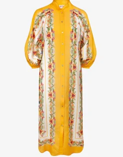 Exuberance Buttoned Maxi Shirt - Solar