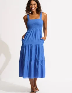Faithful Midi Dress - Azure