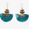 Fan Earrings - Teal