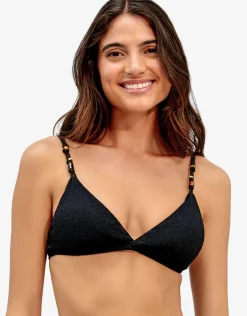 Firenze Kira Flora Bikini Top - Black