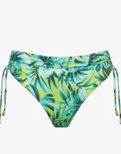 Floral Flashback Adjustable Bikini Pant - Aquatic Green