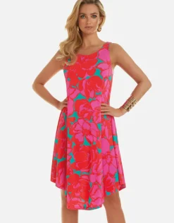 Floreale Sleeveless Midi Dress - Pink