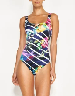 Flower Glow Swimsuit - Maritim Neon