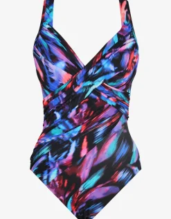 Fuego Flora Revele Swimsuit - Black Floral