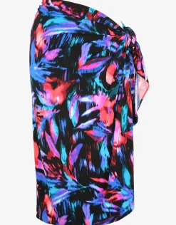 Fuego Flora Sarong - Black Multi