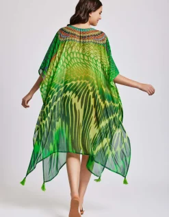 Fuego Poncho Kaftan - Multi Green
