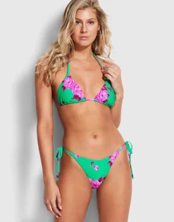 Full Bloom Rio Tie Side Bikini Pant - Jade