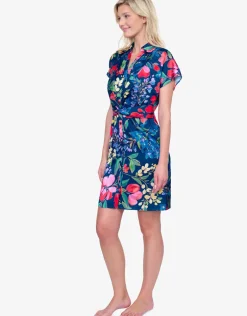 Garden Dream Beach Dress - Multi Navy