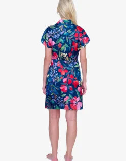 Garden Dream Beach Dress - Multi Navy