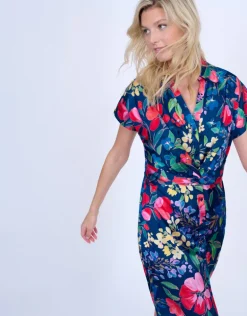 Garden Dream Beach Dress - Multi Navy