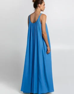 Gathered Maxi Dress - Blue Raf