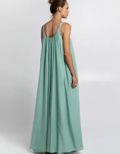 Gathered Maxi Dress - Sea Green