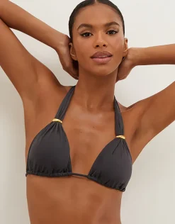 Graffiti Bia Tube Bikini Top - Grey