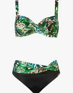 Green Tiger Underwired Bikini Set