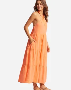 Halter Neck Dress - Cantaloupe