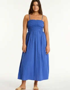Heatwave Bandeau Dress - Blue