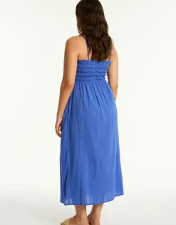 Heatwave Bandeau Dress - Blue