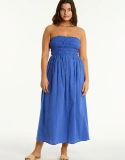 Heatwave Bandeau Dress - Blue