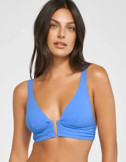 Honesty Banded Bikini Top - Horizon Blue