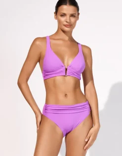Honesty Banded Bikini Top - Violet