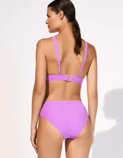 Honesty Gathered Band Bikini Pant - Violet