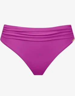 Honesty Gathered Band Bikini Pant - Violet