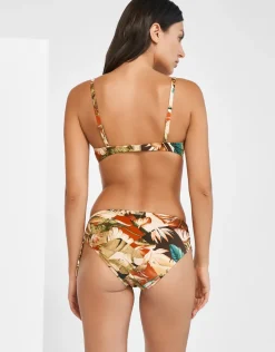 Hypnotic Adjustable Bikini Pant - Sepia Leaves