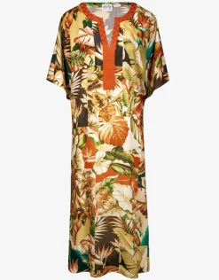 Hypnotic Maxi Kaftan - Sepia Leaves