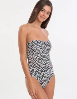 Ida Bandeau Swimsuit - Abstract
