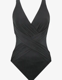 Illusionist Crossover Swimsuit - Black