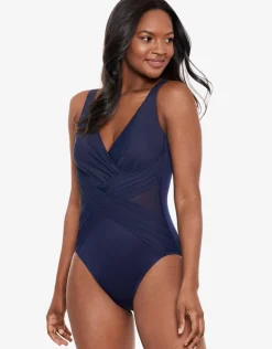 Illusionist Crossover Swimsuit - Midnight