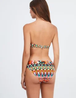 Ipanema Bandeau Bikini Top - Pink Multi