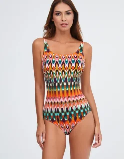 Ipanema High Front Swimsuit - Pink Multi