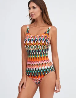 Ipanema High Front Swimsuit - Pink Multi