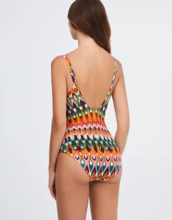 Ipanema High Front Swimsuit - Pink Multi