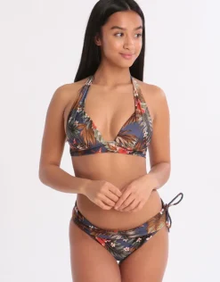 Iquitos Maho Halter Bikini Top - Blue