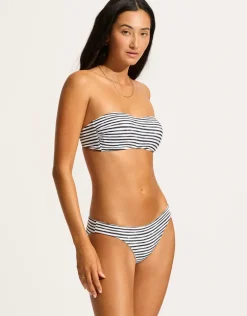 Isla Palm Reversible Hipster Bikini Pant - White