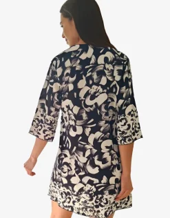 Island Beach Dress - Black and White