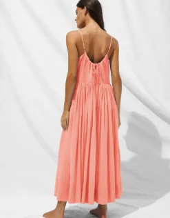 Island Nostalgia Maxi Dress - Ocean Coral